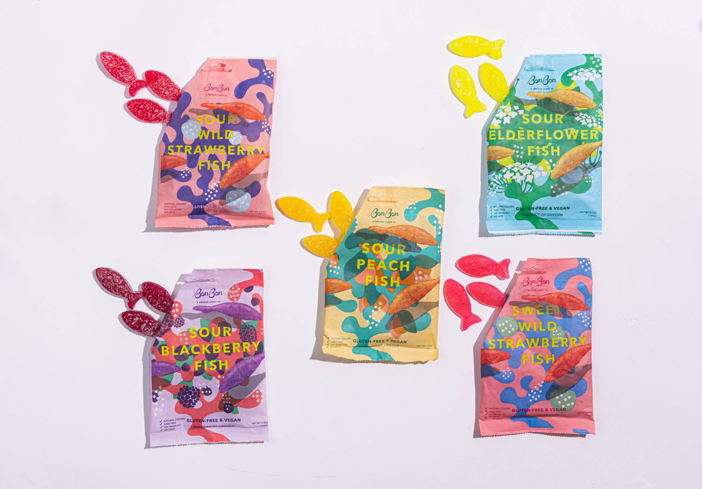 Sour peach Fish - Swedish Candy 5.2oz (150g)