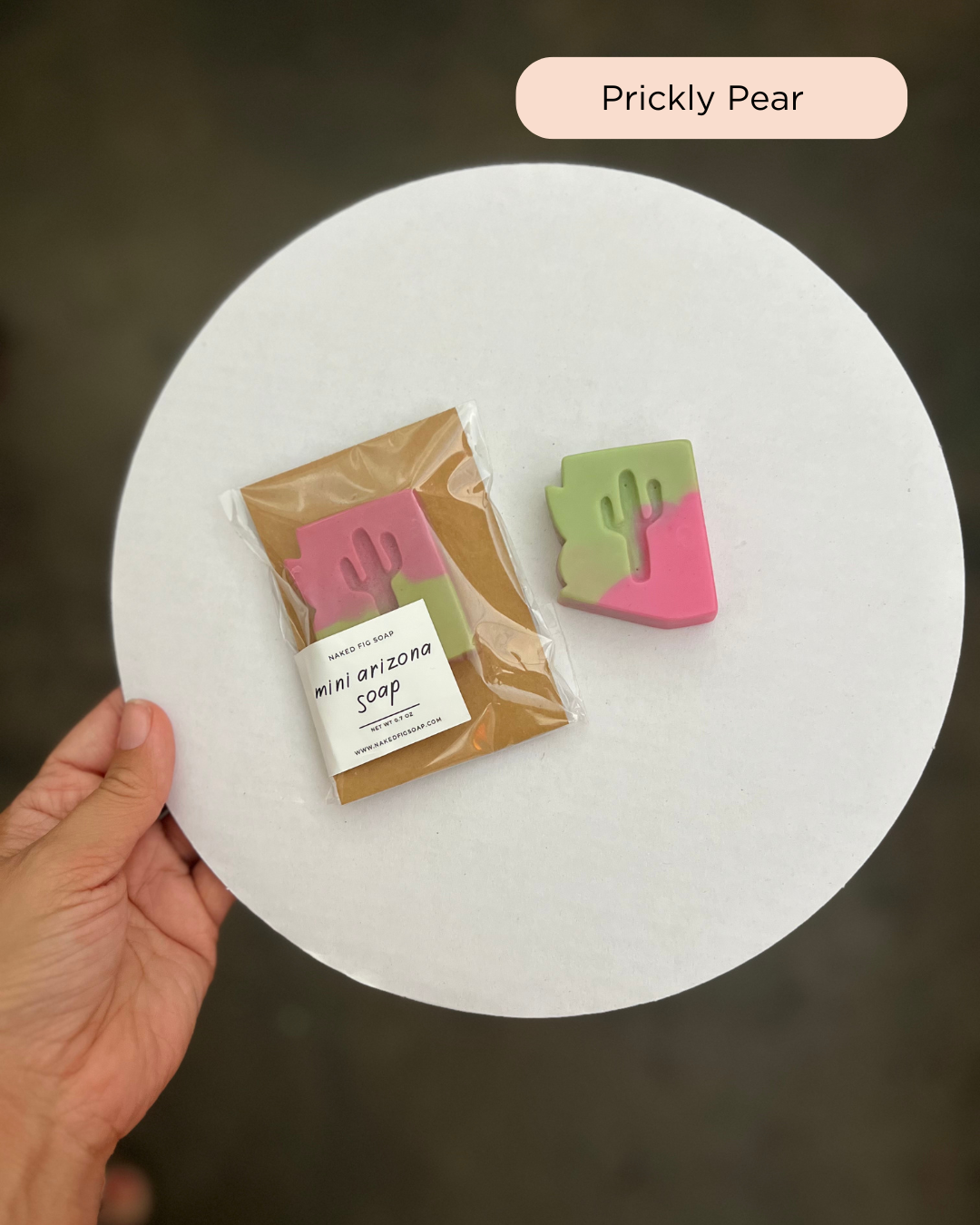Arizona Mini Soap (Single): Cactus Flower (White + Pink)