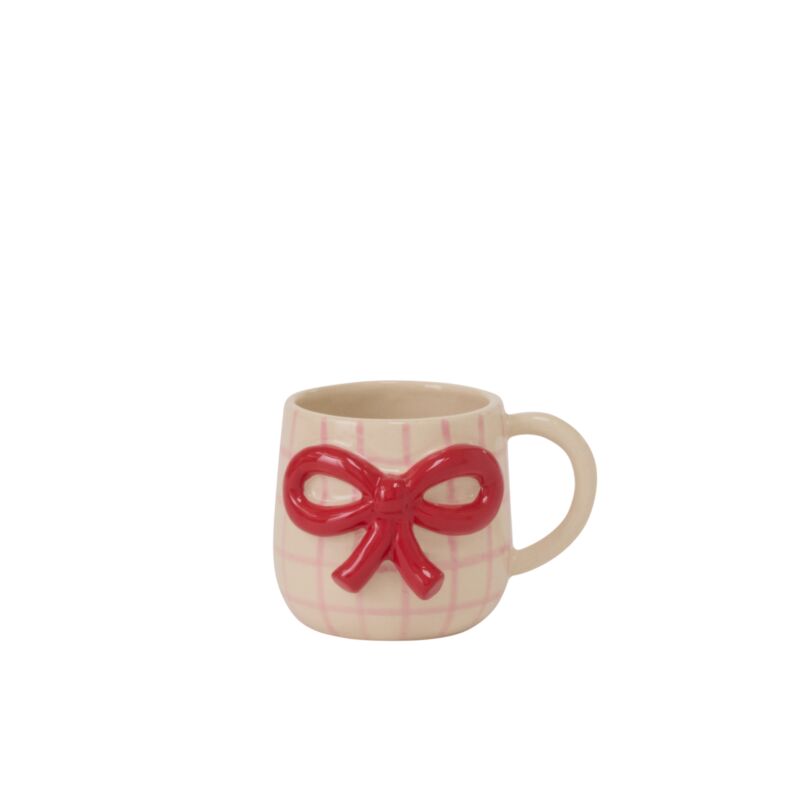 Fancy red bow mug