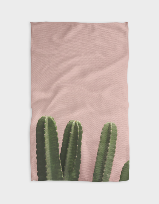 Pink Cactus Kitchen Tea Towel